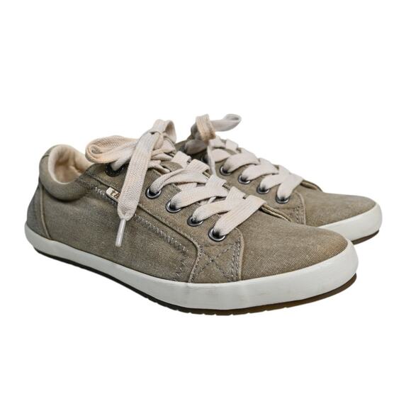 Taos Womens 6.5 Star Lace Up Canvas Sneakers - Picture 1 of 10